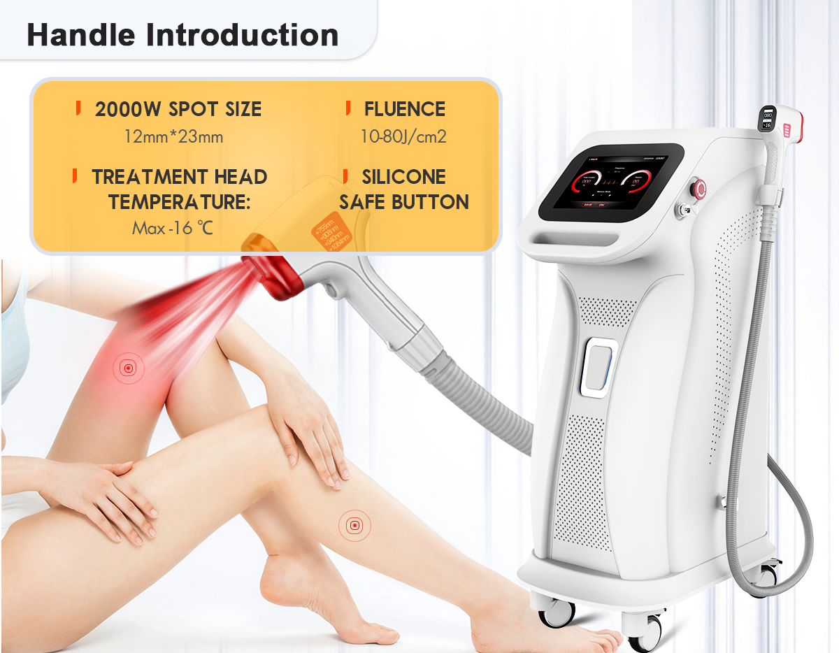  4 våglängder 808Nm Diod Laser Hårborttagningsmaskin
