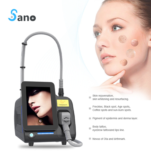 Picosecond 1064 532nm Pico Q Switched Nd Yag lasertatueringsborttagningsmaskin